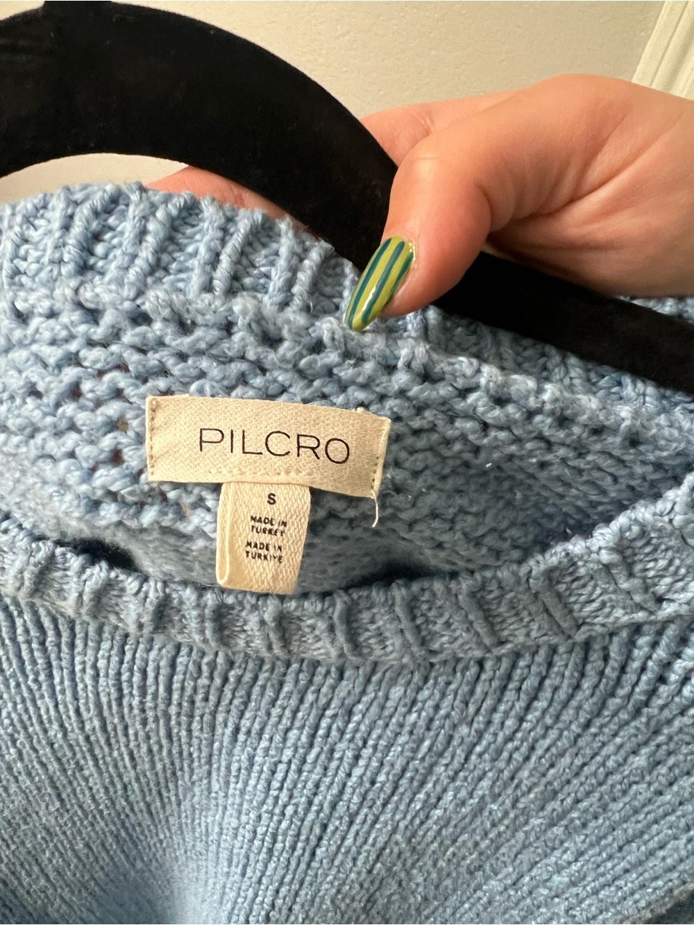 Pilcro Light Blue Women's Knit Crewneck Sweater - Picture 5 of 5